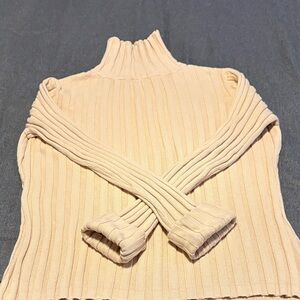 Elegant Beige Turtleneck Sweater